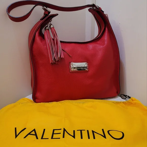 Red handbag genuine leather - Picture 1 of 16